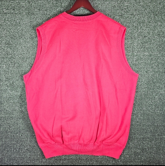 Vintage Polo Ralph Lauren V-Neck Red Golf Sweater Vest / Mens Size Large - Picture 2 of 7